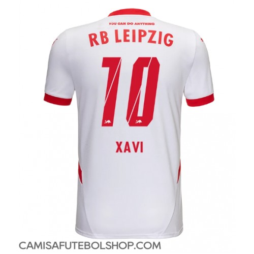 Camisa de time de futebol RB Leipzig Xavi Simons #10 Replicas 1º Equipamento 2024-25 Manga Curta